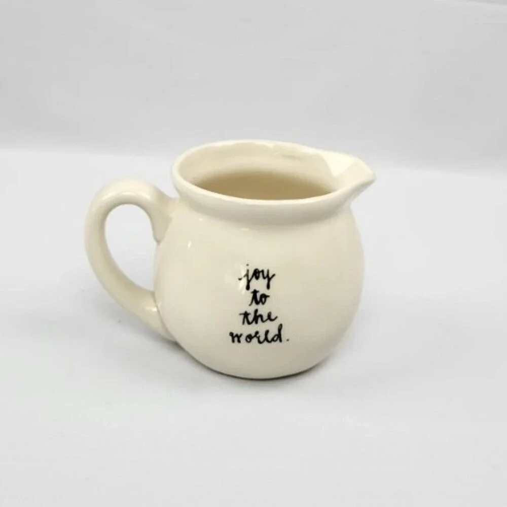 Rae Dunn Coffee Creamer Artisan Collection Christmas Give Joy To The World